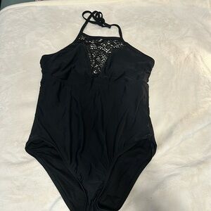 Black one piece swimsuit